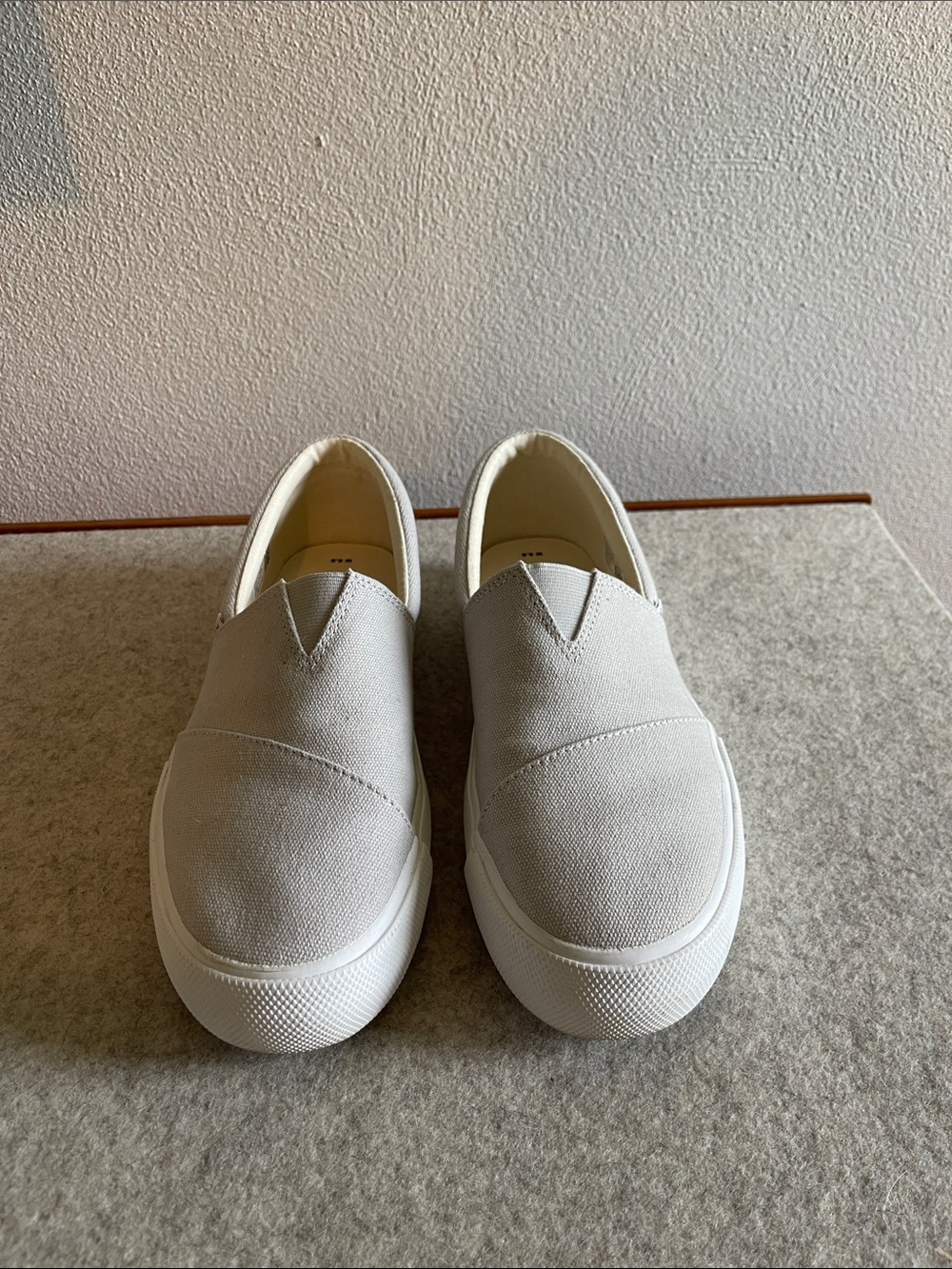 Toms Women's Alp Fenix Platform Slip-On Canvas Loafers in Light Gray